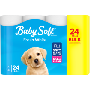 Baby Soft Fresh White 2 ply Toilet Roll